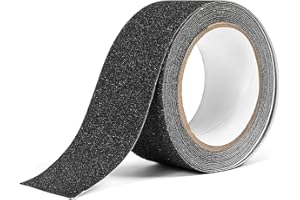 BGOBTY Anti Rutsch Klebeband,Rutschfestes Klebeband für Treppen,5cm*10m Antirutschband Selbstklebend,Antirutsch Treppe,Stark Rutschfeste Tapes für Draußen oder drinnen,Böden (Schwarz)