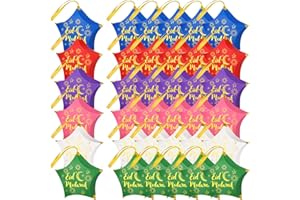 HONOSON 36 Pcs Boîtes de Bonbons en Forme d'Étoile de l'Aïd Moubarak Coffrets en Papier de Ramadan Musulmans Sacs-Cadeaux de Ramadan Boîtes de Faveurs Eid Mubarak pour Fournitures de Fête de l'Aïd