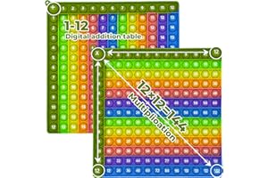 Briocht Times Tables and Addition Maths Toy, Multiplication Tables for Kids, Times Tables Game, Times Table Pop 12x12 and 12+12 Relief Toys, Maths Fidget Toys Stress and Anxiety (Green Border)