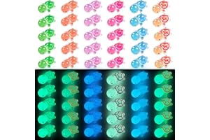 XOYTN 110PCS Mini Turtle，6 Colors Resin Small Turtles Luminous Tiny Turtles Mini Plastic Turtle Bulk Glow in The Dark for Garden Micro Landscape Aquarium Dollhouse Ocean Animal Theme Decoration