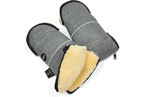 Lammfell Handwärmer von WERNER CHRIST BABY – GLOVY LUXE Handschuhe sind der ideale Kinderwagen-Muff aus medizinischem Fell, warmer universaler und wasserabweisender Handmuff, in Grigio (grau)
