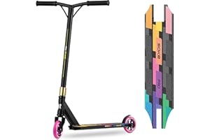 Monopattino acrobatico Soke Pro Street Neo - in cromo - con cuscinetto a sfera ABEC 9 - per adulti e bambini