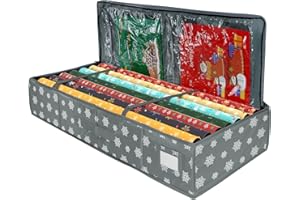 NOMIOU Wrapping Paper Storage Bag Organiser (33 x 14 x 6 inches) with Oxford Fabric for Christmas Birthday Wrapping Paper Rolls Accessories