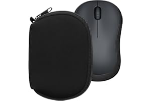 kwmobile Housse de Protection Compatible avec Souris Logitech M220 Silent / M235 / M185 / Acer OMR266 - Sacoche pour Souris sans Fil en néoprène Noir