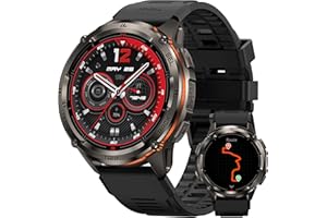 KOSPET TANK T3 Ultra 2 Smartwatch, Corpo in Acciaio Inox, GPS, AMOLED 1,43", Durata Batteria Fino 40 Giorni, Impermeabile 5ATM, 170 Modalità Sportive, Compatibile iOS/Android, Orologio Militare Uomo