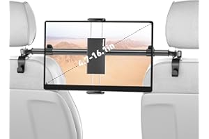 TRYONE Car Tablet Holder Mount for iPad: Headrest Tablet Stand for Car Back Seat Compatible with iPad Pro Air Mini | Galaxy Tab | Kindle Fire HD | Switch OLED or Other 4.7-16.1" Devices