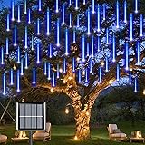 ATFKZADV Luci Della Pioggia di Meteore, con 8 Tubi Luminosi di 30cm, 240 leds, 3.2m Lunghezza,IP65 Impermeabile, Meteor Solar