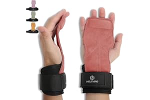 HELI MIAO Power pomoc do treningu siłowego, Fast Grip skórzany bandaż na nadgarstek do kulturystyki, fitnessu, crossfitu, treningu siłowego, trójboju siłowego, dla kobiet i mężczyzn, kolor czarny