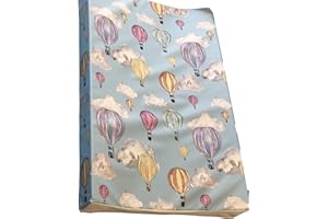 The Gilded Bird Wedge, Baby Changing Mat w/Raised Sides, Change Pad 69cm x 44cm, Extra Thick, Wipeable (Balloon Festival Blue)
