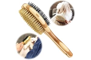 KITO LEE Cepillos para perros y gatos, Cepillo dual para perros y gatos, Cepillo Perro / Gato Lado Doble, Adecuado para Perros o Gatos de Pelo Largo y Corto