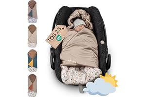 ULLENBOOM Einschlagdecke Babyschale, 100% OEKO-TEX Materialien, Rosa Blüten (Made in EU) - Babydecke für Kindersitz oder Kinderwagen, kuschelige Decke für Babys, Ideal für Herbst und Winter