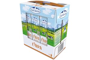 Central Lechera Asturiana Leche Semidesnatada Fibra, Pack 6 x 1L