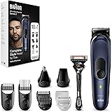 Braun Regolabarba Tagliacapelli Uomo, Rasoio Elettrico Barba e Capelli, 10-in-1 Styling Kit Per Barba, Capelli, Corpo, Naso e