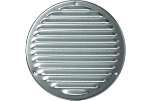 STEINBERG14 Griglia di Ventilazione Rotonda 200mm - Acciaio zincato con Zanzariera - Griglie di Aerazione - Griglia di Scarico dell'aria