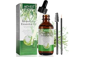 AVASEE Aceite de Romero para el Crecimiento del Cabello, Aceite Esencial de Romero para el Crecimiento del Cabello, Cara, Piel, Cejas y Pestañas 100% Puro Natural para Mujeres Hombres, 60ML