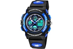 aswan watch Reloj Deportivos para Niños y Niña Resistente al Agua Digital Analógico Militares Impermeable Relojes Niño