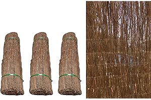 PAL FERRETERÍA INDUSTRIAL PAL | Rollo Brezo Natural Color marrón Oscuro. Rollo Brezo ecológico 1 m Altura por 3 m Longitud (3- Rollos Brezo)