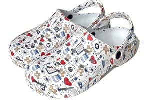 ZOCODIP Zoccoli Sanitari Donna Sabot Scarpe Ciabatto da Lavoro Infermiere Professionali Ospedale Cucina Clogs in Gomma con Design Ospedale Personalizzato Cubicatura