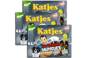 ‎KATJES 3 er Pack Katjes Martin Rütter Hundjes 3x 175g Weiches Lakritz