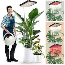 FANHAO LED Pflanzenlampe Mit Ständer – Höhenverstellbar, Zeitschaltuhr, 3 Lichtmodi & 10 Helligkeitsstufen