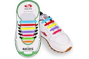 SULPO Sznurowadła bez wiązania - elastyczne silikonowe sznurówki - sznurówki bez pętelek - gumowe sznurowadła damskie, męskie i dziecięce - sznurówki dla całej rodziny