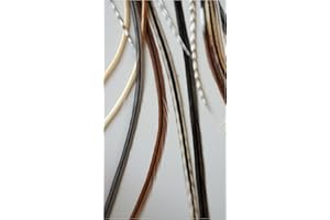 GRIZZLY EXTENSIONS Grizzly-Extensions NEU 5 einzelne Feder Extensions „Natur“ für braunes Haar