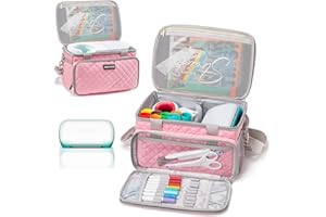 AMOIGEE Carrying Bag for Cricut Machines, Heat Press, Easy Press Mini, Joy Accessories, Case with Pockets