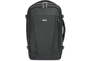 ECOHUB Bagage Cabine 45x36x20 Easyjet, 30L Sac a Dos de Voyage Cabine Avion Imperméable, Bagage a Main Sous Le Siège PET Recyclé, Valise Cabine Easyjet Homme Femme, Brevet en Cours, Gris