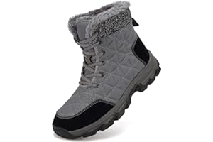 Dhinash Schneestiefel Herren Damen Winterstiefel Wasserdicht Warm Gefüttert Stiefelette Outdoorschuhe Trekkingstiefel Wanderstiefel Winterschuhe Schneeschuhe Wanderschuhe Gr.37-48