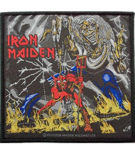 Patch Brodé Iron Maiden 'Fear Of The Dark' - 9x9 Cm - Licence Officielle - 2