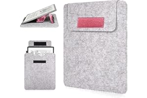Caweet Étui de protection pour Kindle Scribe 11 pouces - Compatible avec Colorsoft 1ère génération et 3ème génération version 2025 - Cuir PU de qualité supérieure avec support pliable - Rose