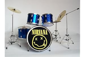 MUSIC LEGENDS COLLECTION Batteria in miniatura - Mini drum - Replica Blu Chrome - Metallica