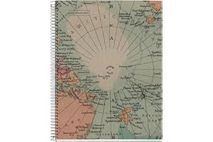 Miquelrius - Cuaderno A4, Rayado horizontal 7 mm, Papel reciclado de 80 g/m², 80 Hojas de un color, Cuaderno reciclado, Espiral, Cuaderno rayado, Eco Mapas