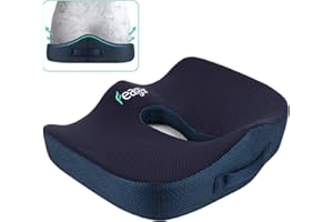 Feagar Poduszka pod kość ogonową, poduszka samochodowa, ergonomiczna poduszka, poduszka na fotel samochodowy (niebieska)