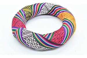 GK&CO. KUKRI HOUSE 7" Silk Brocade Ring Cushion Pillow for Tibetan and Crystal Singing Bowl~Best for 7"-11" Bowl size (Rainbow)