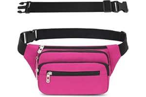 IHIGOGOFA Bumbags nerka nerka modna torba nerka z 65 cm przedłużonym paskiem na spacery z psem wspinaczka turystyka podróż jazda na rowerze dziewczyny panie mężczyźni kobiety, różany czerwony, Jeden