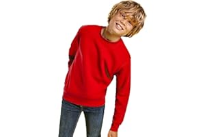 24 JOYAS Sudadera Colores para niños con diseño clásico, Cuello, puños y Cinturilla de Punto de canalé – Sudadera Cómoda, cálida, Lisa y Elegante