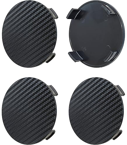 4 Stück Radnabenkappen 75mm Schwarz ABS - Universal Felgendeckel