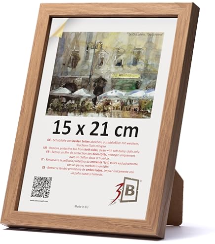 Natalini, MIKY ROSSO 10X15, Cadre Photo, Bois, Rouge, Mesures Exterieures 13 X 18 X 1,5