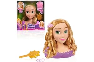 Testa da pettinare Principesse Disney - Rapunzel, 7 Pezzi, Giochi di finzione, Giocattoli per Bambini dai 3 Anni in su di Just Play