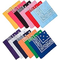 Bandana Paisley Per Uomo E Donna - Confezione Da 10/12/14, 54x54 Cm, Multicolori - Foto 9