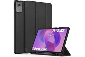 EasyAcc Fodral kompatibelt med Lenovo Idea Tab 11 tum 2025 med pennhållare TB-336ZU TB-336FU, ultratunt med standfunktion i smalt skyddande PU-läder