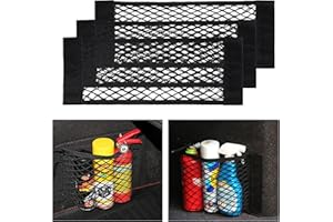 UIHOL siatkowa kieszeń do bagażnika samochodowego, 3 sztuki, 60 x 25 cm, siatkowa torba do bagażnika, elastyczna torba z siatki do przechowywania, z zapięciem na rzepy, do samochodów i SUV-ów