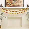 RR Crafts Indian Handmade Artificial Marigold Toran Flowers for Decoration Long for Door Decoration Toran Genda Phool for Wedding/Festivals|38 Inches | Yellow + Orange| Pack of 1 | Export Quality
