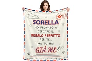 ACAROMAY Coperta Regalo Sorella Ho Provato A Cercare Il Regalo Perfetto Per Te Ma Tu Hai Già Me Regalo Idee per Lei Natale Compleanno Divano Ufficio Coperte Plaid Coperta per Sonnellino (SORELLA-a)