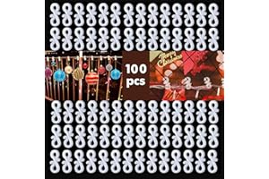 Fyvadio Ganchos de Para Canalones, 100 Pcs Ganchos para Colgar Luces de Navidad, Mini Clips Luz de Navidad, Navidad clips de Plástico, Gancho de Clip S, Adecuado para Cadena de Luz Fija o Decorativa