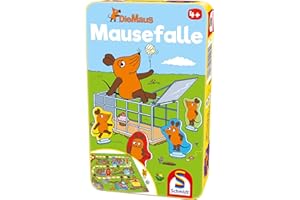 Schmidt Spiele 51405 Die Maus, Mausefalle, Bring Mich mit Spiel in Der Metalldose Sendung Mouse TV 51405-Ratonera para Ratones en Caja de Metal, Color Verde, Small