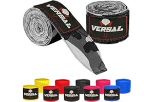 VERSAL Boxing Hand Wraps 4-Meter Inner Gloves Bandages Wrist Support Wraps Under Mitts Knuckle Fist Protector MMA Muay Thai Kickboxing Handwraps for Martial Arts Training Gym Workout | Men & Women