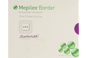 Mölnlycke Mepilex Border 3 x 3 Inch Self-Adhesive Foam Dressing, 5 each (Pack of 1)