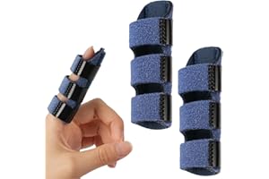 BUTBU Palce, 2 sztuki listew na palce, ze zintegrowaną aluminiową opaską, podparciem dłoni do wszystkich palców, łagodzi ból, urazy sportowe, zwichnięte, złamanie